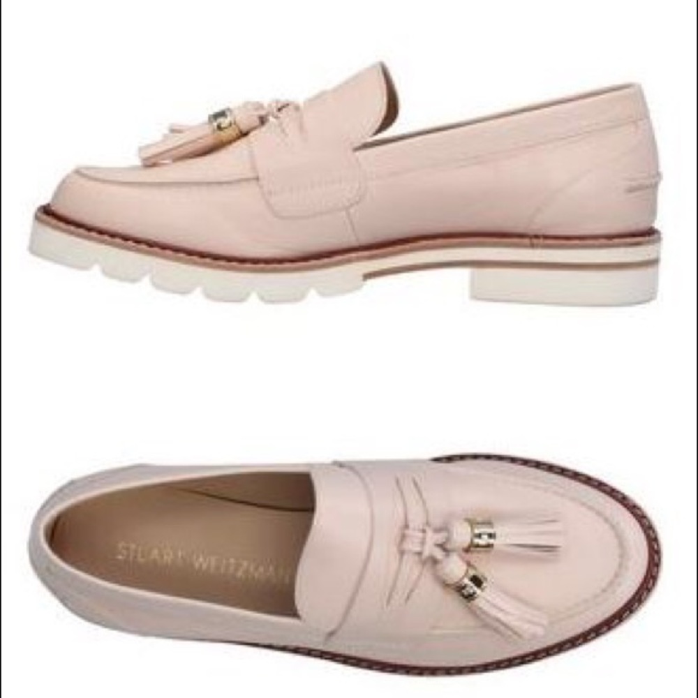 Stuart Weitzman Light Pink Tassel Loafer